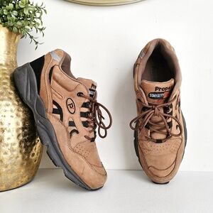 Propet Stability Walker Shoes Brown Leather M2034 Men’s 10.5M Comfort Orthopedic
